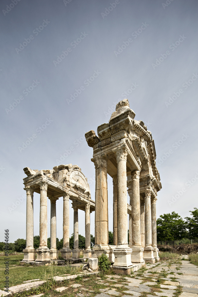 Tetrapylon in Aphrodisias, Aydin, Turkey