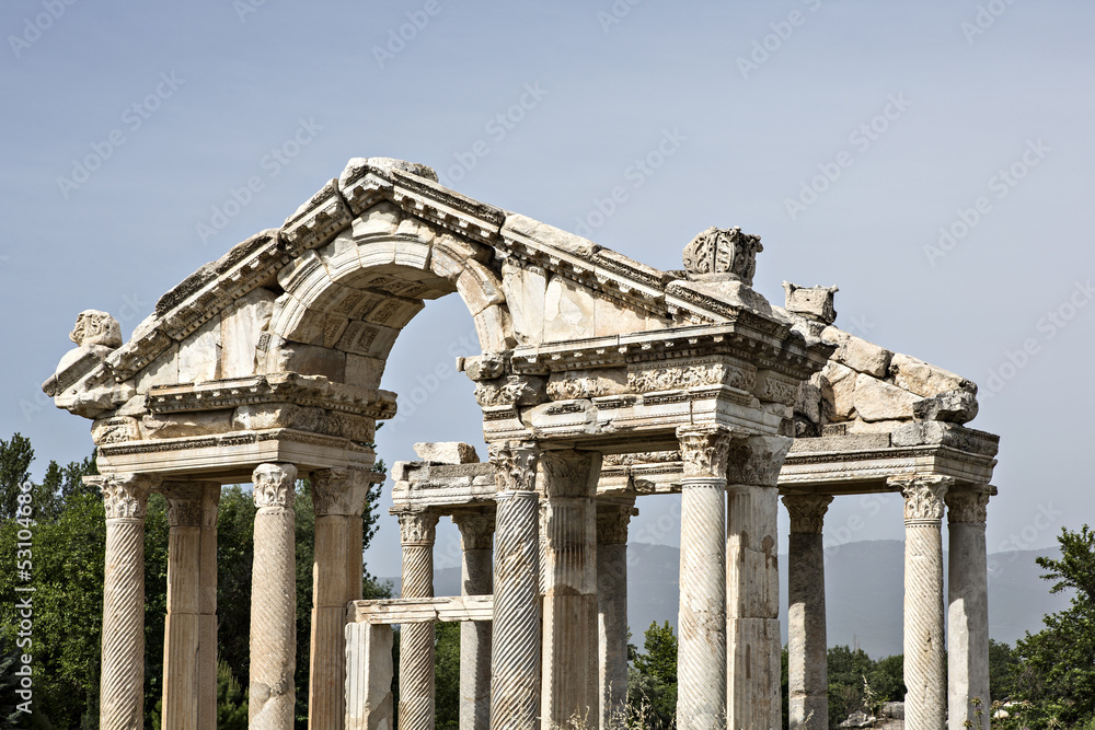 Tetrapylon in Aphrodisias, Aydin, Turkey