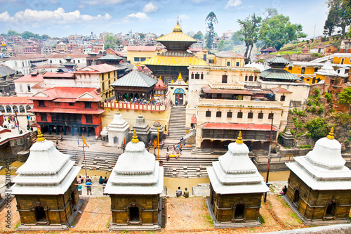 Pashupatinath Temple complex in Kathmandu, Nepal. photo