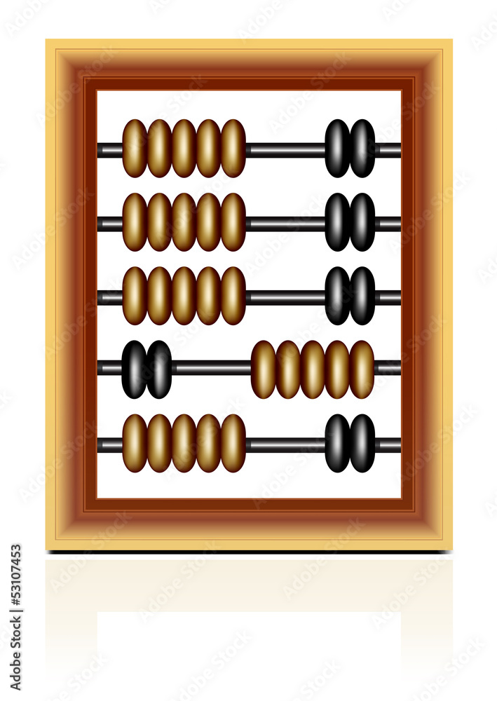 wooden abacus isolated on a white background wooden abacus isolated on a white background