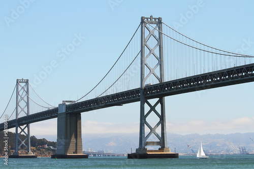 Oakland Bay Bridge between San Francisco and Oakland California © alphadogdesign