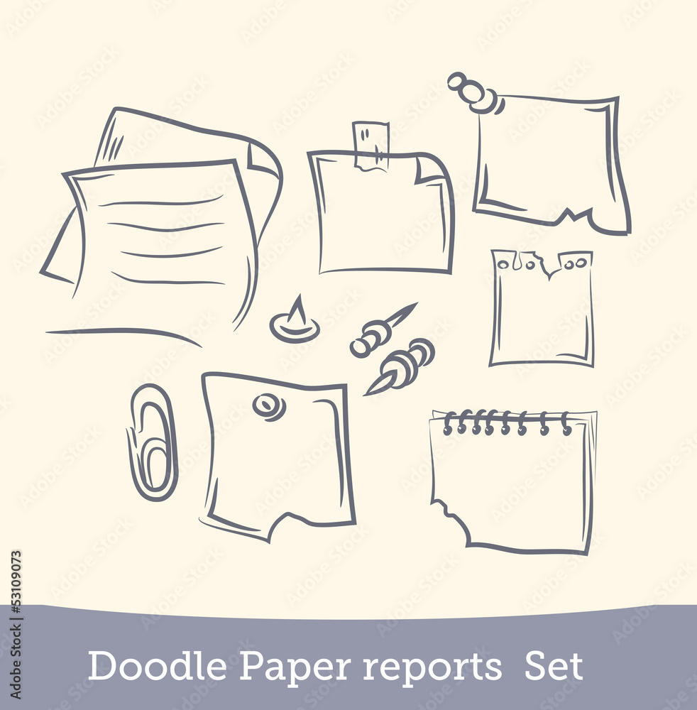 doodle paper reports set doodle paper reports set