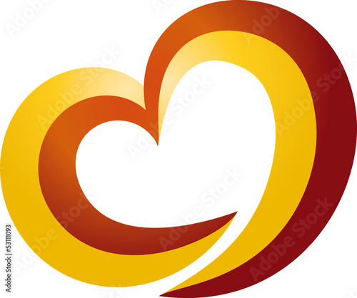 Cuore giallo e rosso
