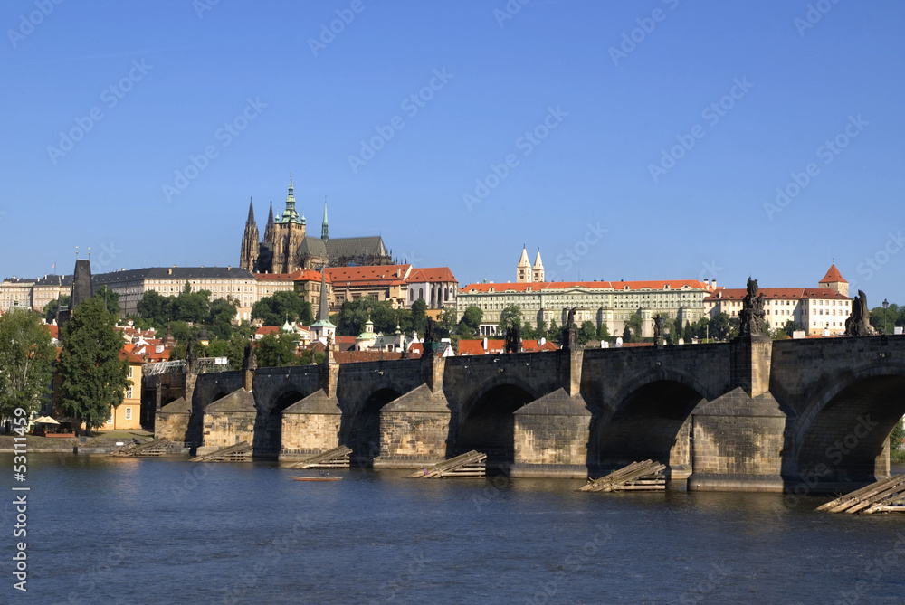 Fototapeta premium Prague Castle and Charle´s Bridge
