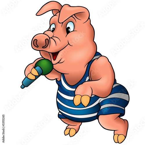 Pig with Microphone