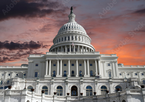 Capitol Dome with Sunrise Sky