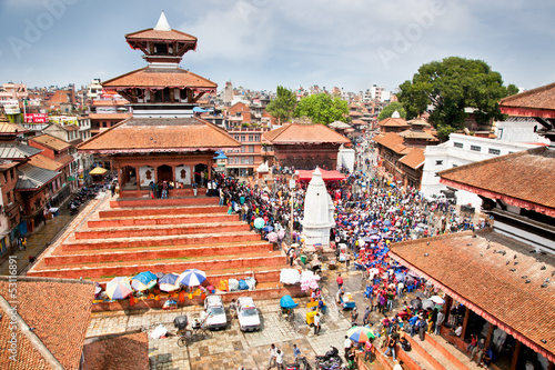 Tableau sur toile Durbar square in  Bhaktapur in Kathmandu valley, Nepal.