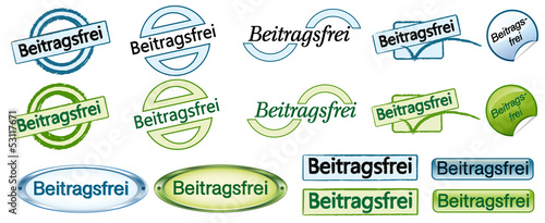 Buttonset Beitragsfrei