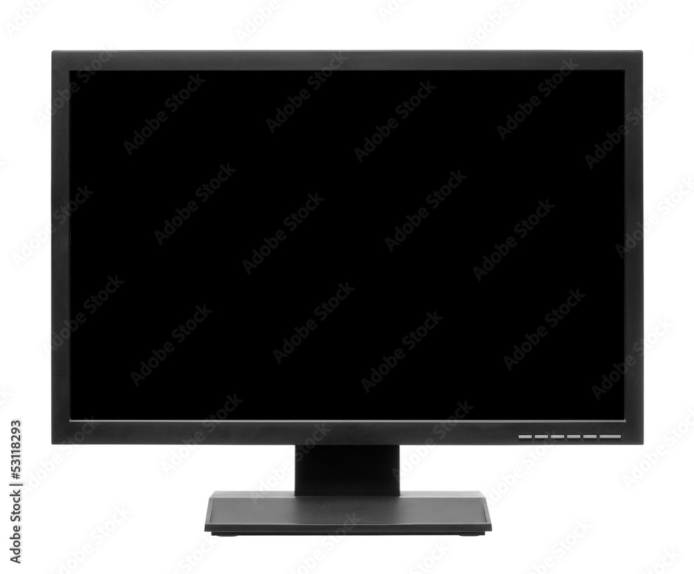 Computer display or lcd tv on white background Computer display or lcd tv on white background
