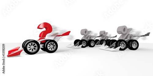 3d graphic of a fast new symbol on a truck