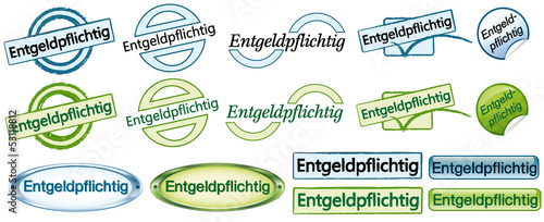 Buttonset Entgeldpflichtig