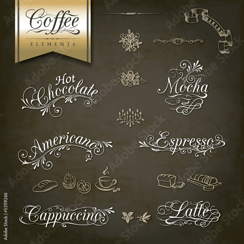 Vintage style Coffe menu designs