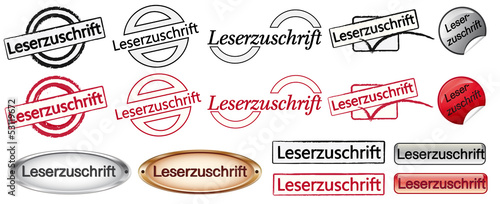 Buttonset Leserzuschrift