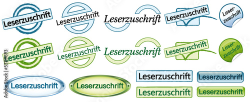 Buttonset Leserzuschrift
