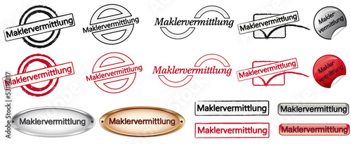 Buttonset Maklervermittlung