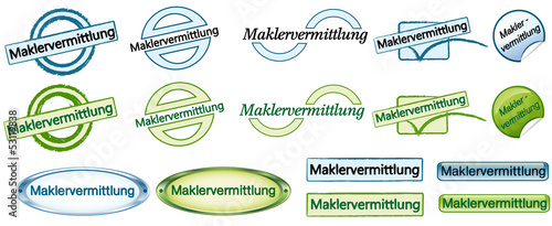 Buttonset Maklervermittlung