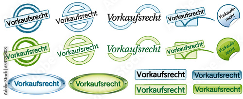 Buttonset Vorkaufsrecht