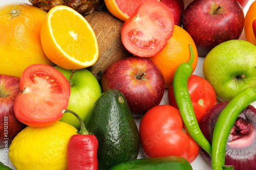 fruits and vegetables background