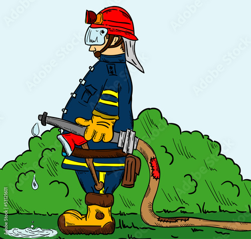 firefighter with hose