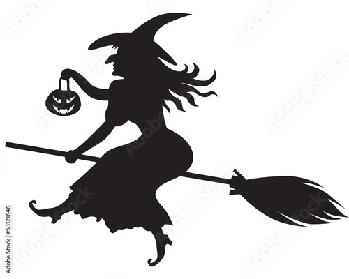 Witch on a broom