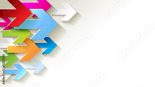 Pfeil Weiter Ecke Bunt in Plasma Format 16 : 19