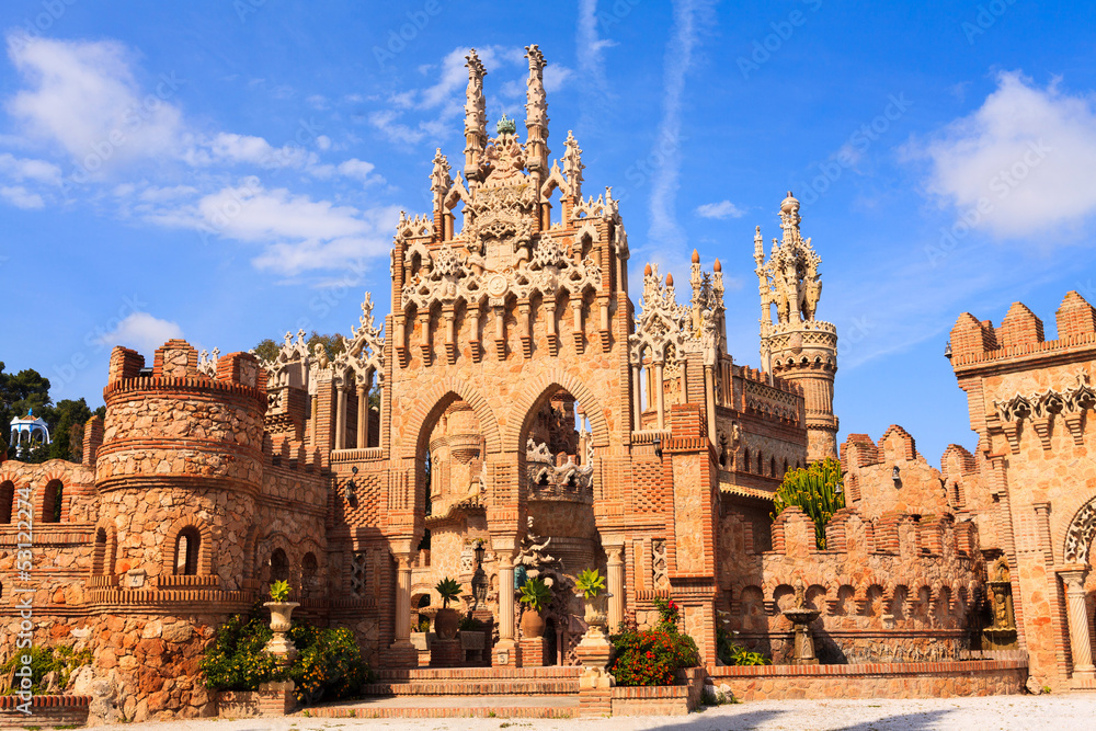 Colomares castle in Benalmadena, Spain