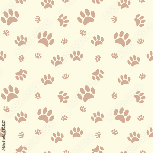Background with dog paw print and bone