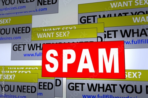 Computer generated image of a spam warming