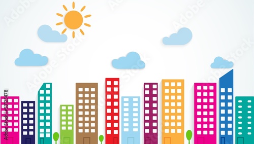 colorful urban scene
