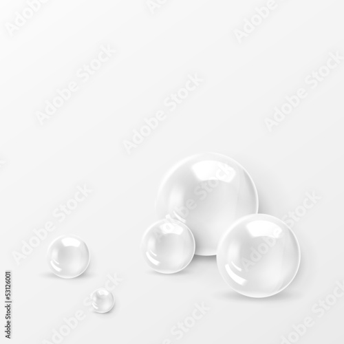 Perls on a white