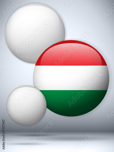 Free Download Hungary Flag Glossy Button - GFXLoad