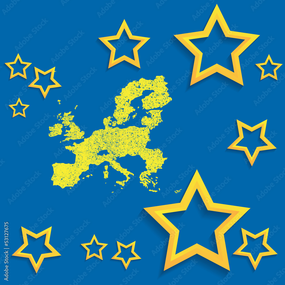 Naklejka premium Europäische Union Karte