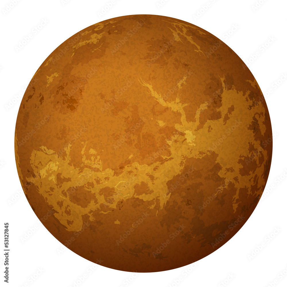 Fototapeta premium Planet Venus, isolated on white