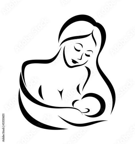 mother and baby breast feeding