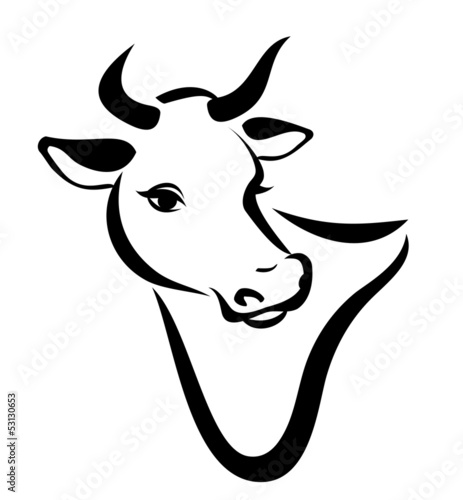 happy cow portrait