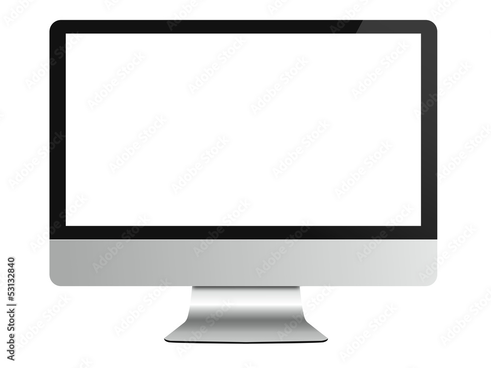 Desktop Display, blank Monitor, isolated computer Desktop Display, blank Monitor, isolated computer