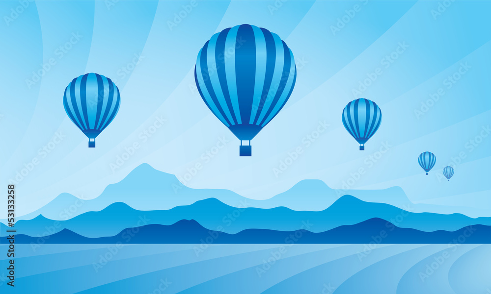 Fototapeta premium Air balloon in the sky