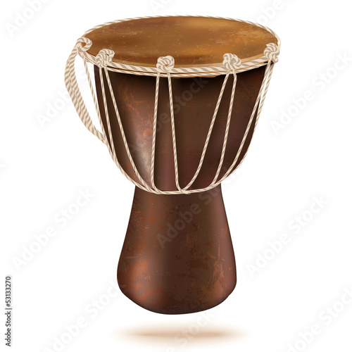 Darbuka drum, isolated on white background