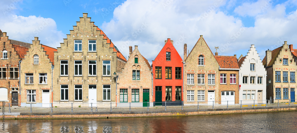 Obraz premium Miasto Brugia w Belgii