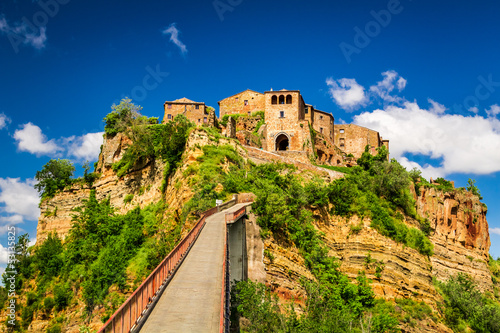 Canvas Print View of the town Bagnoregio, Tuscany