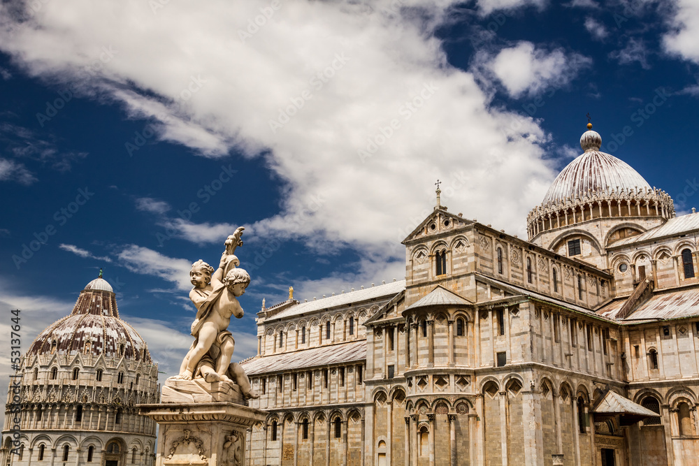 Beautiful ancient monuments in Pisa