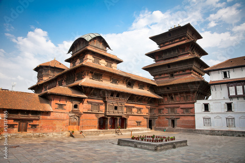 Foto Hanuman Dhoka, old Royal Palace, Durbar Square in Kathmandu,  Ne