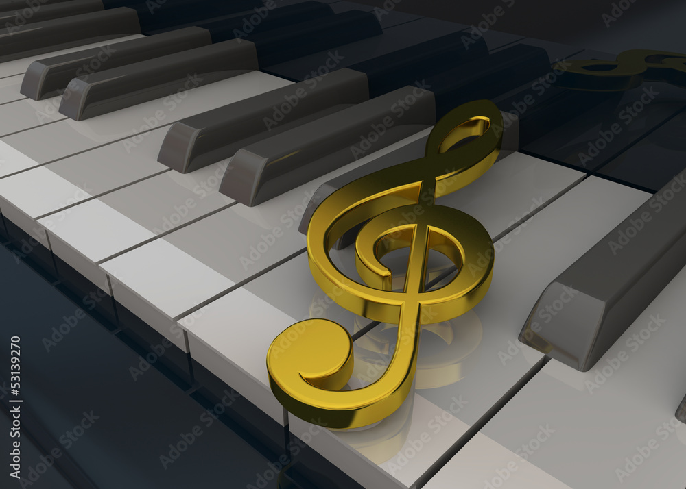 PIANO - 3D Stock Illustration