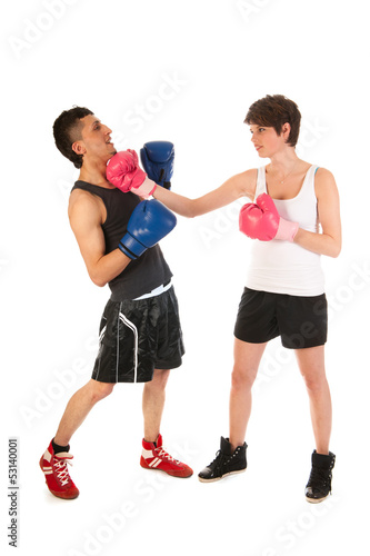 Boxing man and woman © Ivonne Wierink