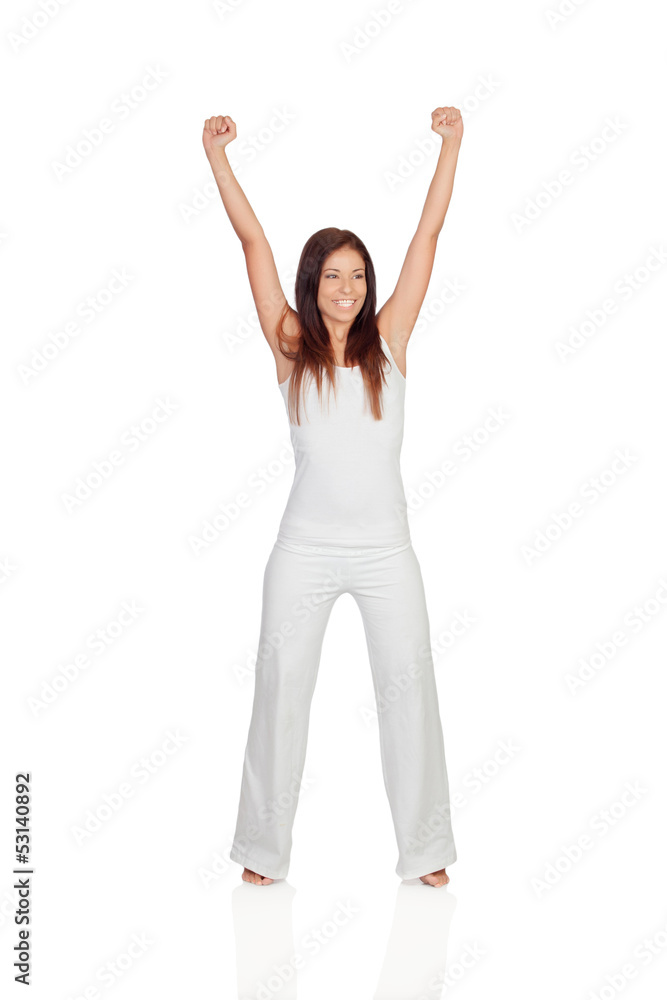 Attractive girl dressed in white Attractive girl dressed in white
