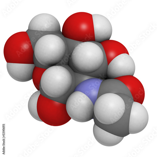 N-Acetylglucosamine (NAG) food supplement molecule. photo