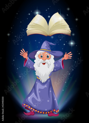 A book above the wizard