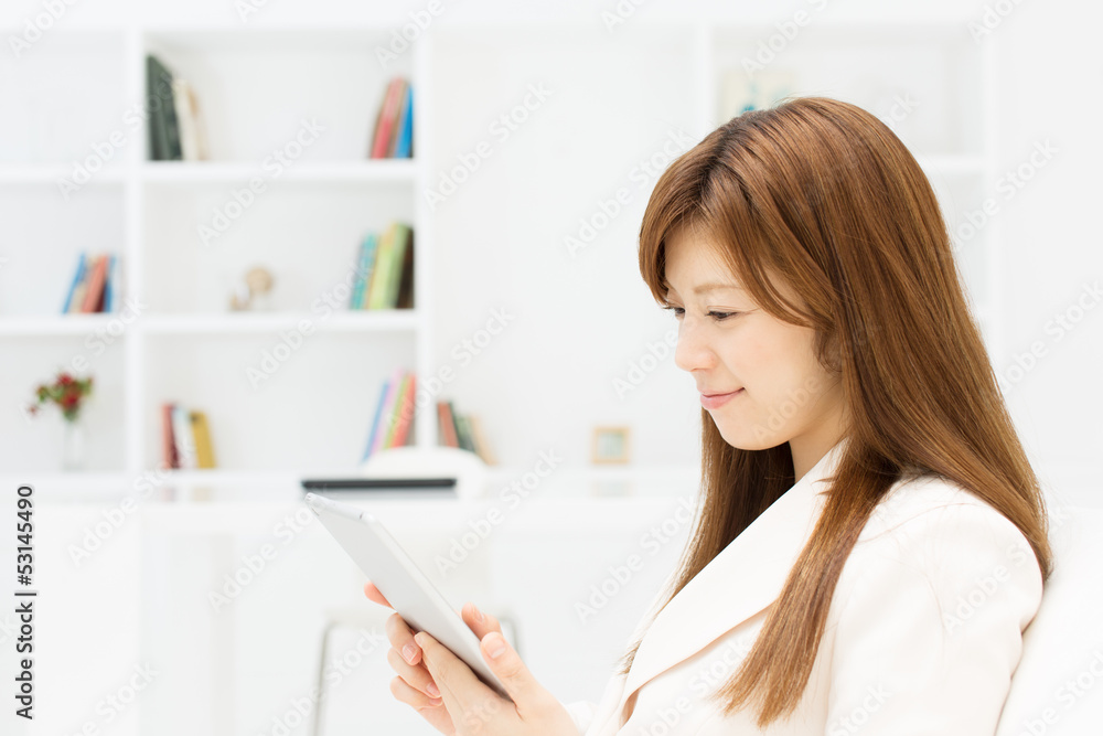 Beautiful young businesswoman working in office Beautiful young businesswoman working in office