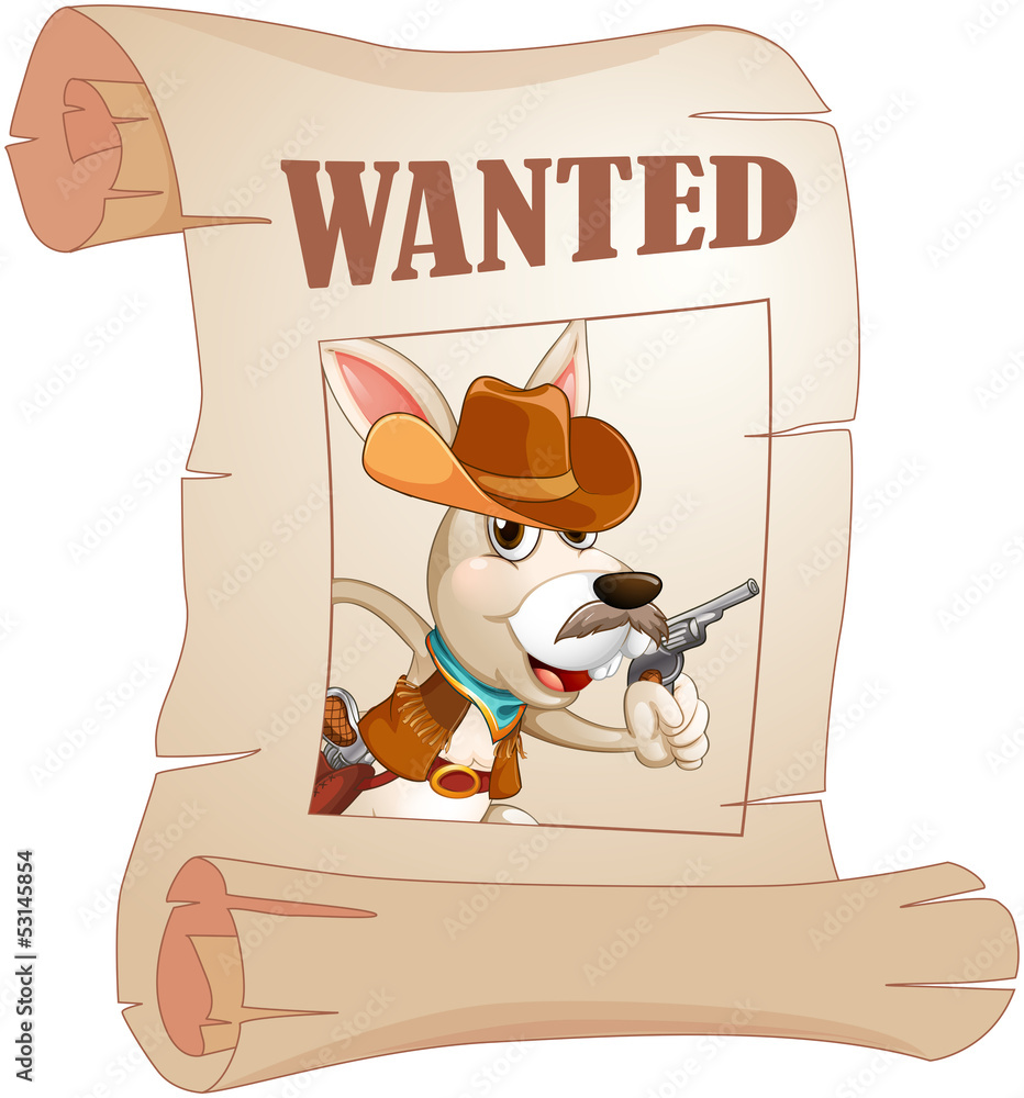 Naklejka premium A poster of a bunny