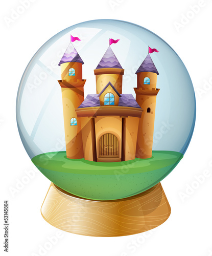 A castle inside a crystal ball
